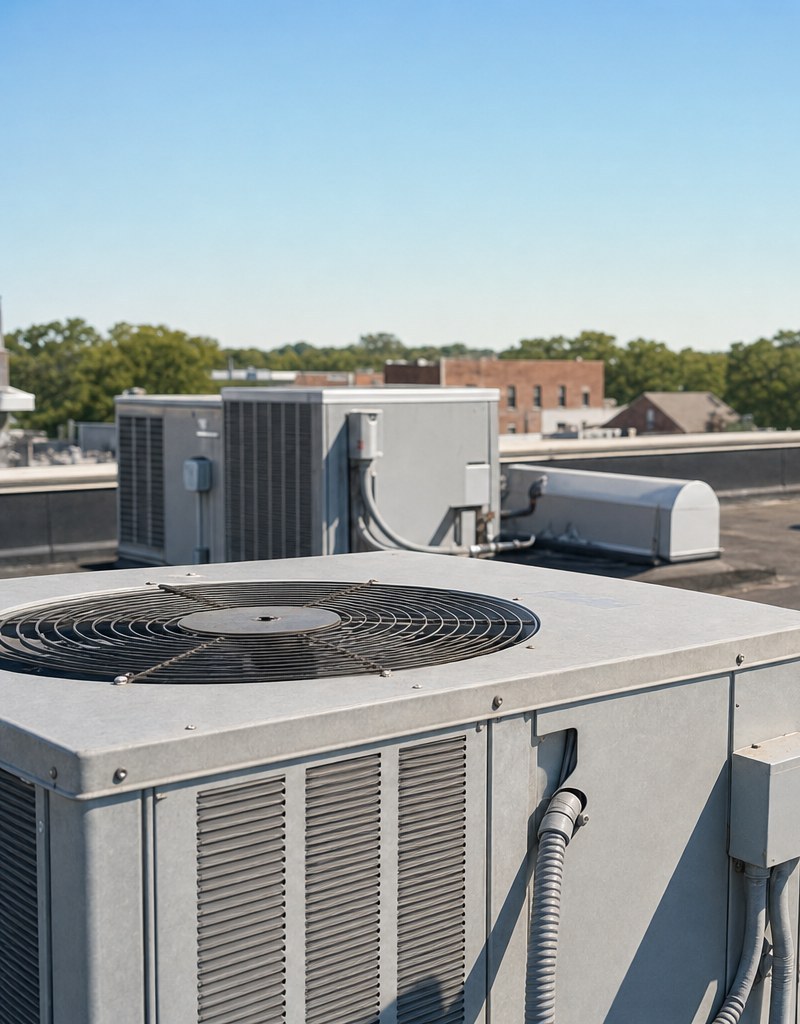 Commercial rooftop HVAC equipment