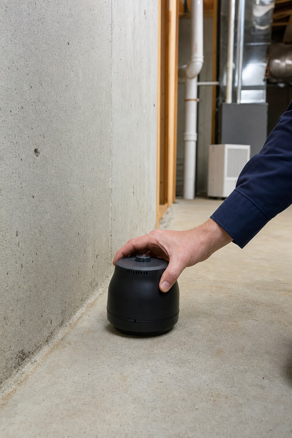 Radon measurement equipment used to assess a home before purchase