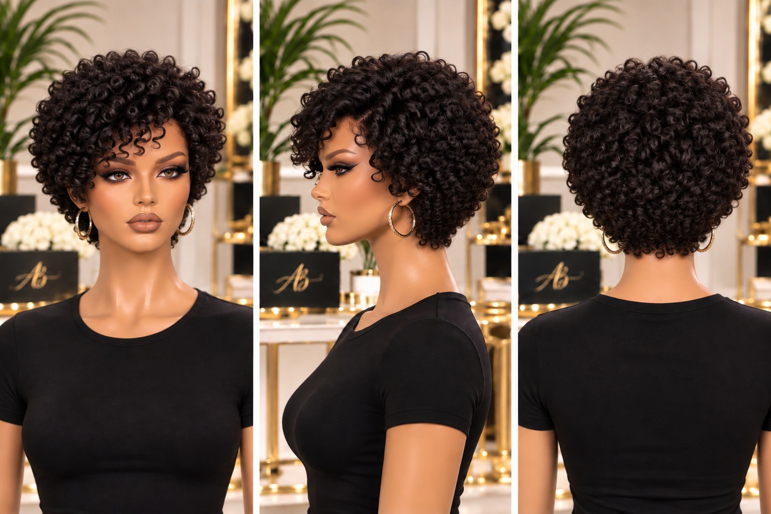 Celine Curly Pixie, front view