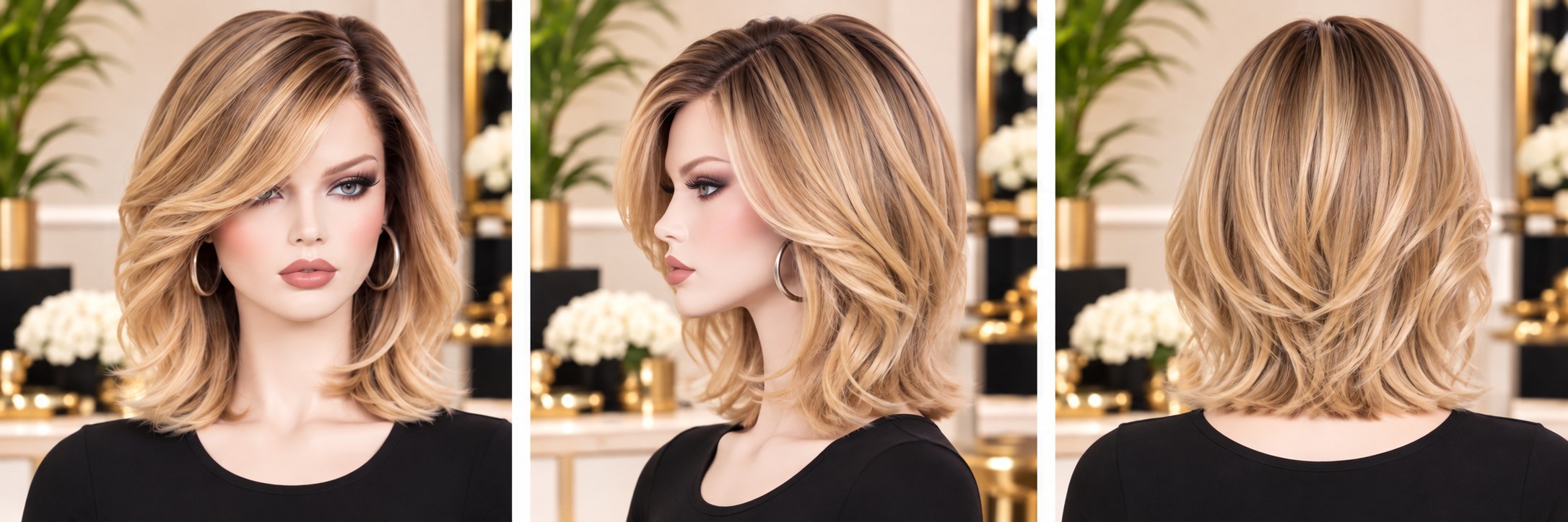 Sofia Blonde Blunt Bob, front view
