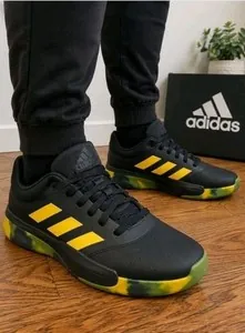 Adidas Black & Yellow Athletic Sneakers | New With Tags | Camo Sole Detail