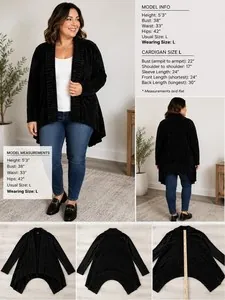 ANA A New Approach Women's Chenille Open Front Cardigan – Size Large