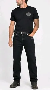 Harley-Davidson MotorClothes Black Straight Leg Jeans Men's 40x32