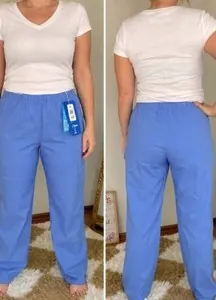 Landau Classic Fit Blue Scrub Pants Size Medium NWT