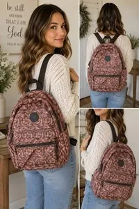 Montana West Medium Backpack – Tooled Floral Print
