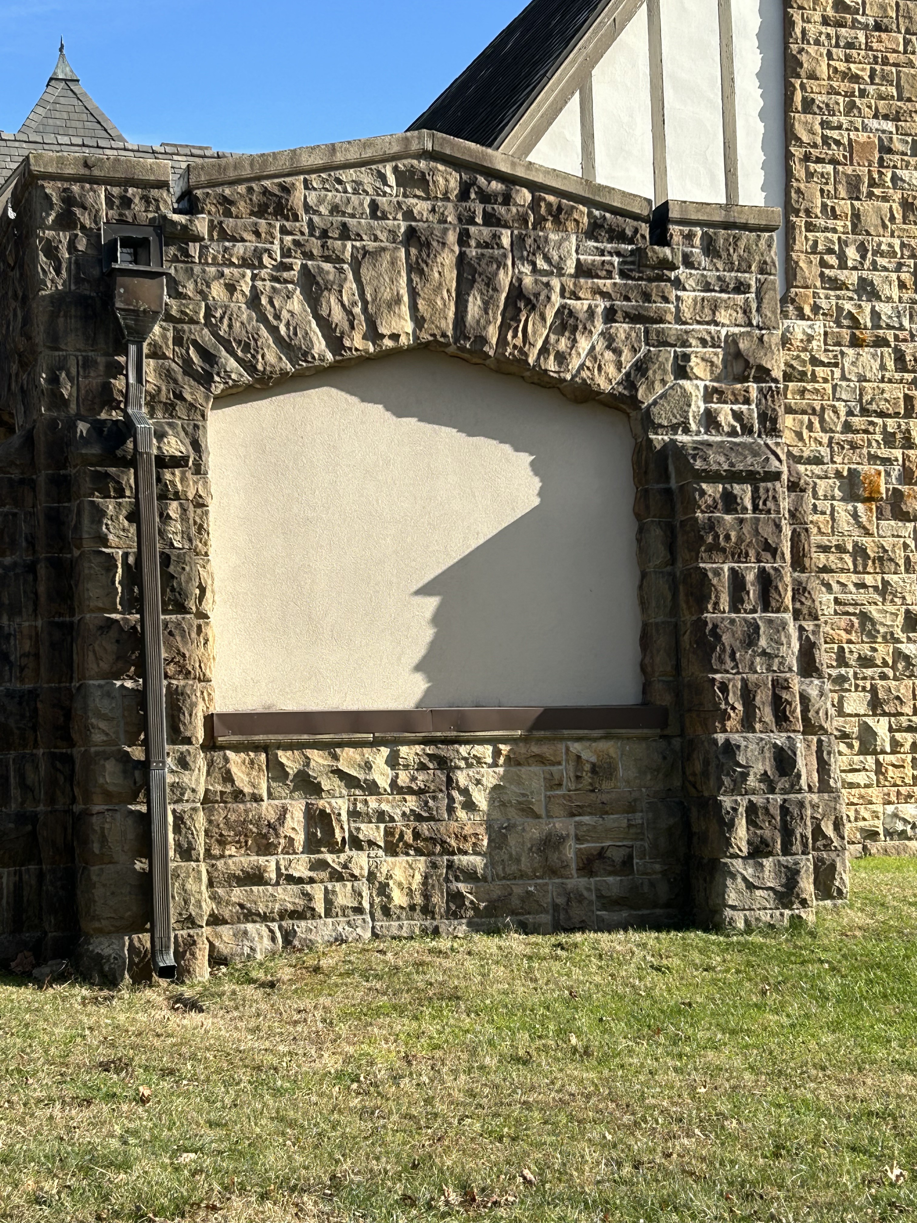 Stone archway on a historic local building