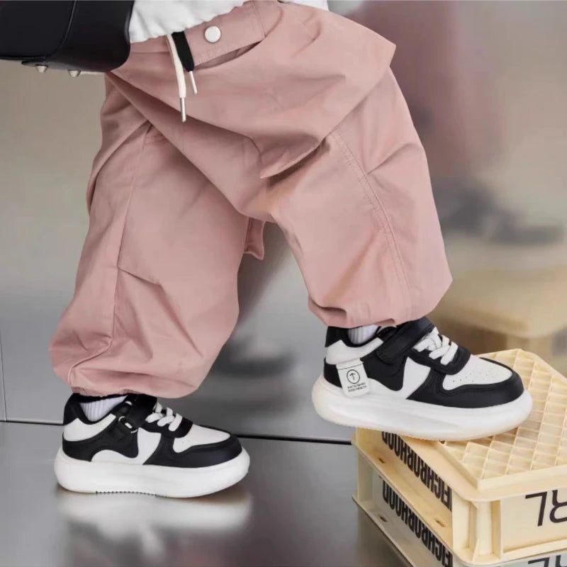 Children’s clothing styled with sneakers