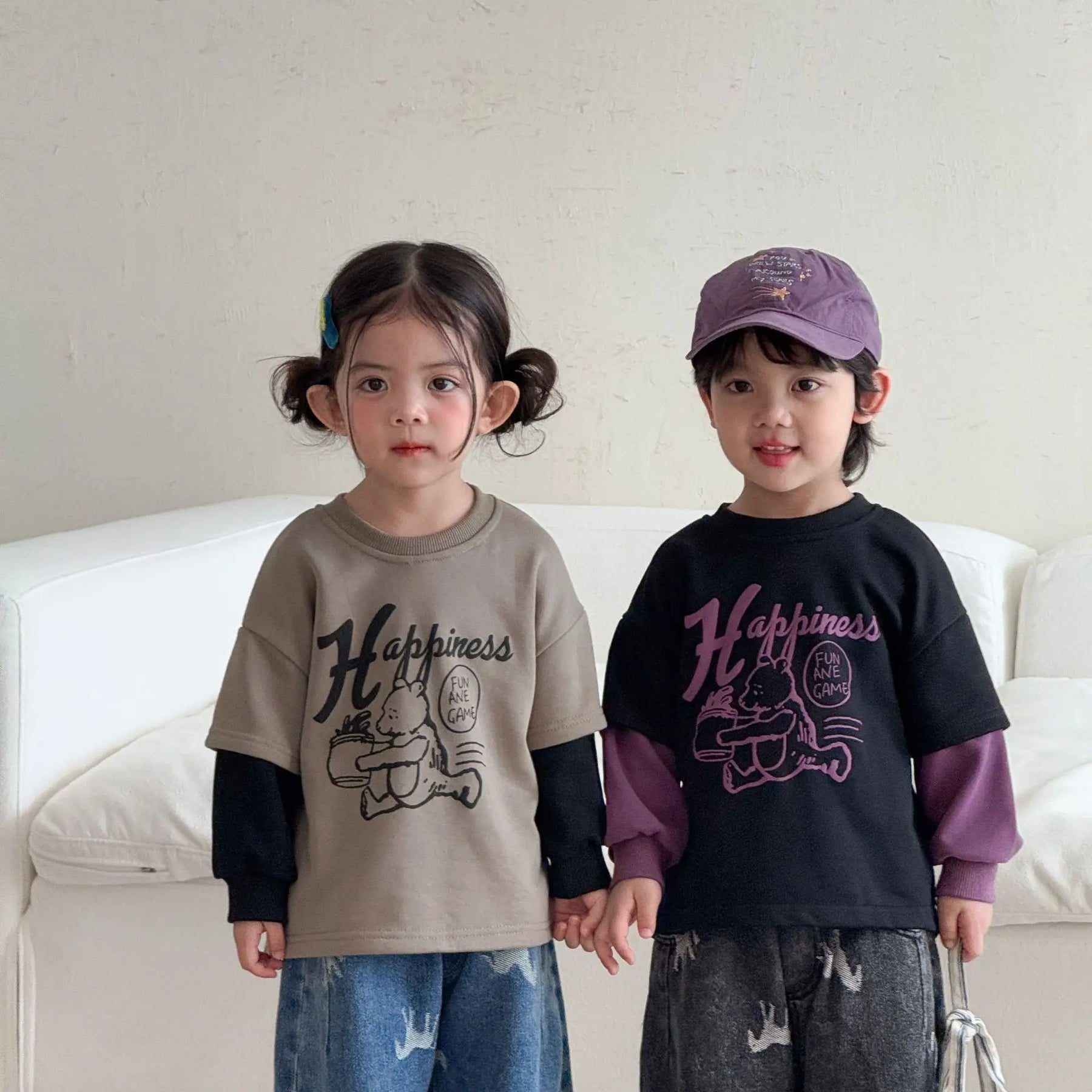 Children wearing everyday casual outfits