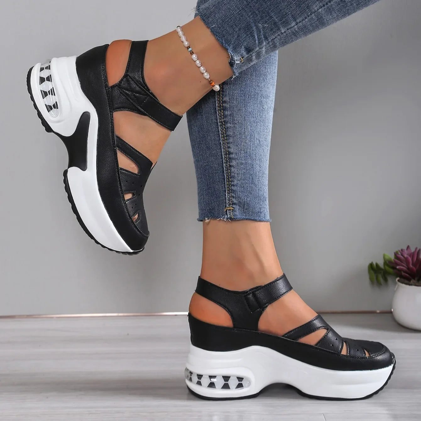 Footwear styling, look 1