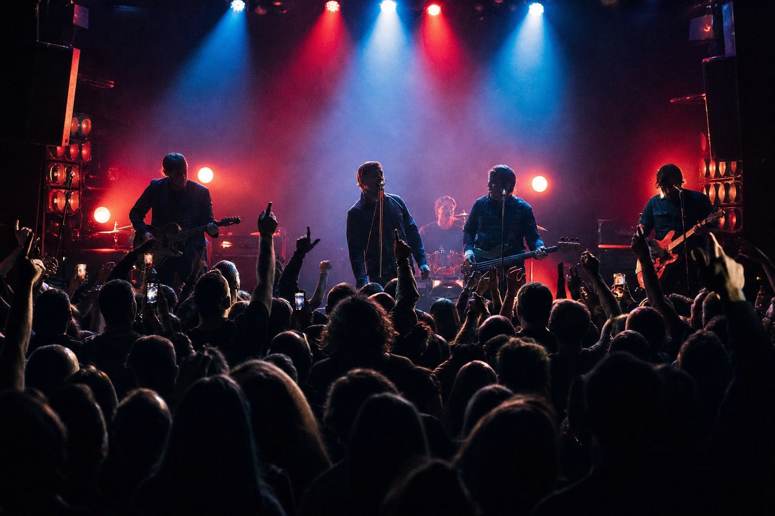 Anonymous audience at a live rock show