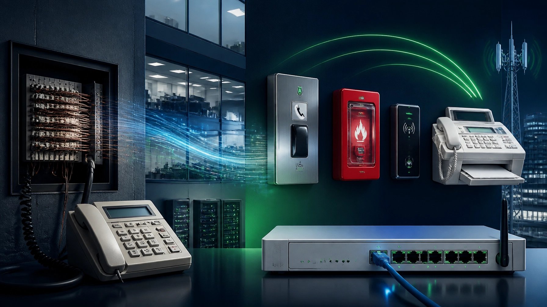 Modern telecommunications infrastructure supporting an enterprise POTS transition