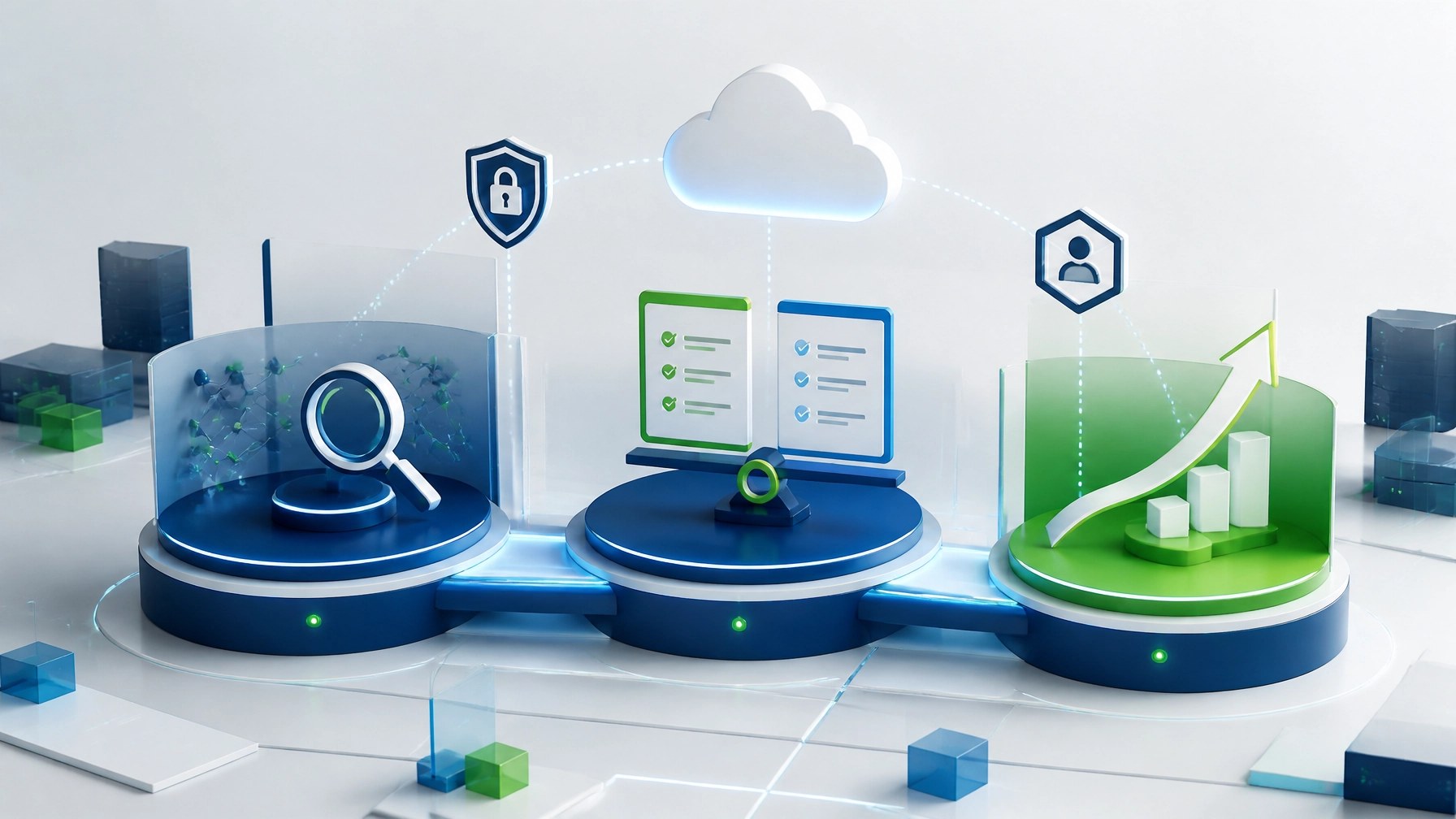 Modern enterprise security architecture illustrating the Assess, Compare, Modernize framework