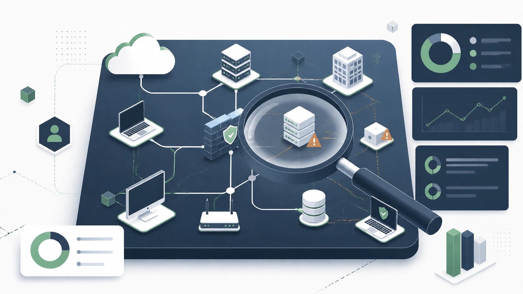Enterprise infrastructure map reviewed for security gaps, exposure, and operational inefficiency