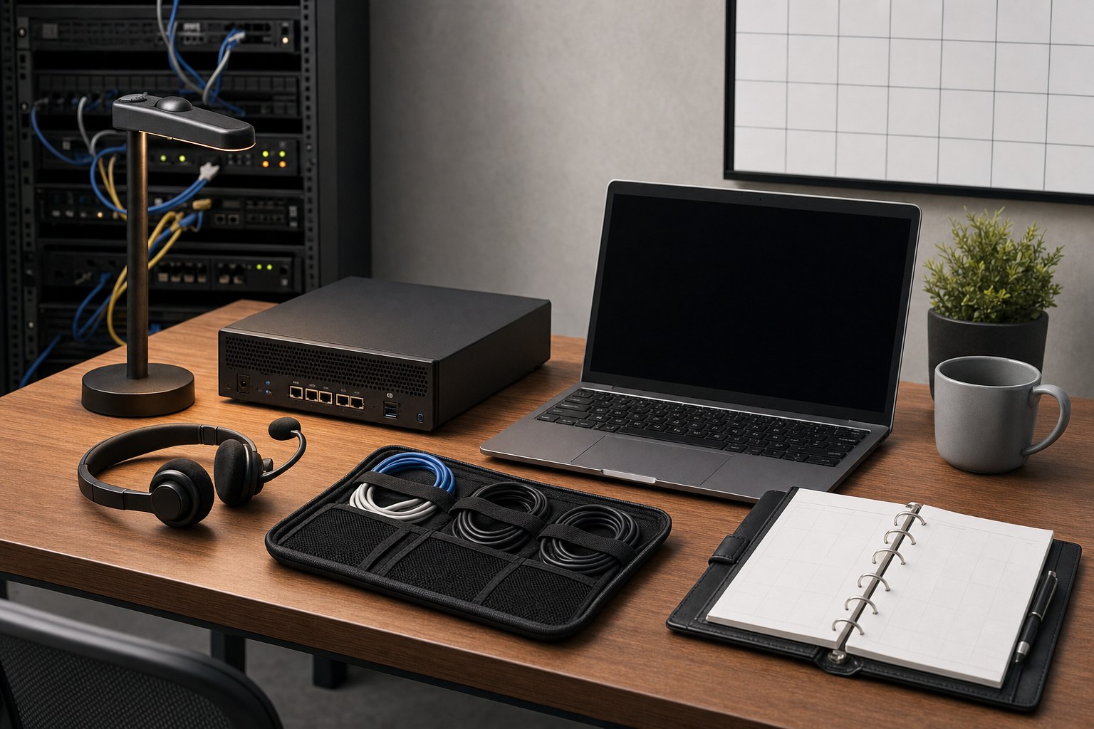 IT operations workspace prepared for a new vendor service handoff