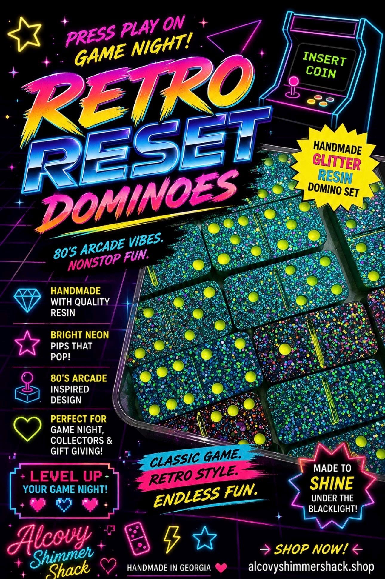 Retro Reset Dominos detail 2