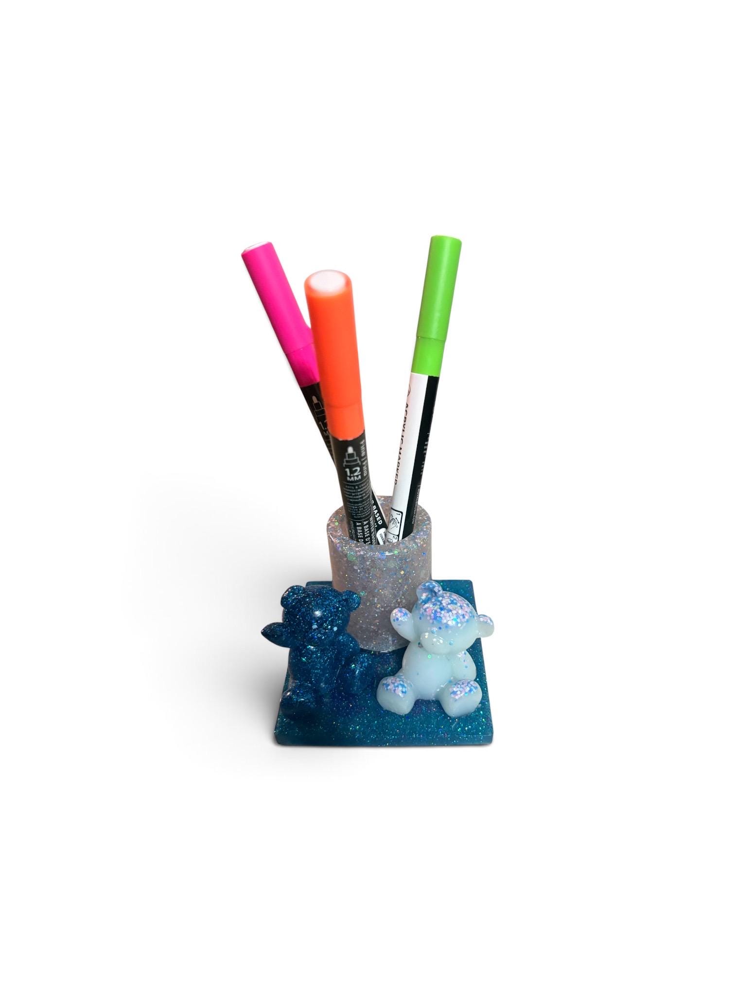 Shimmer Bear Desk Pen Holder