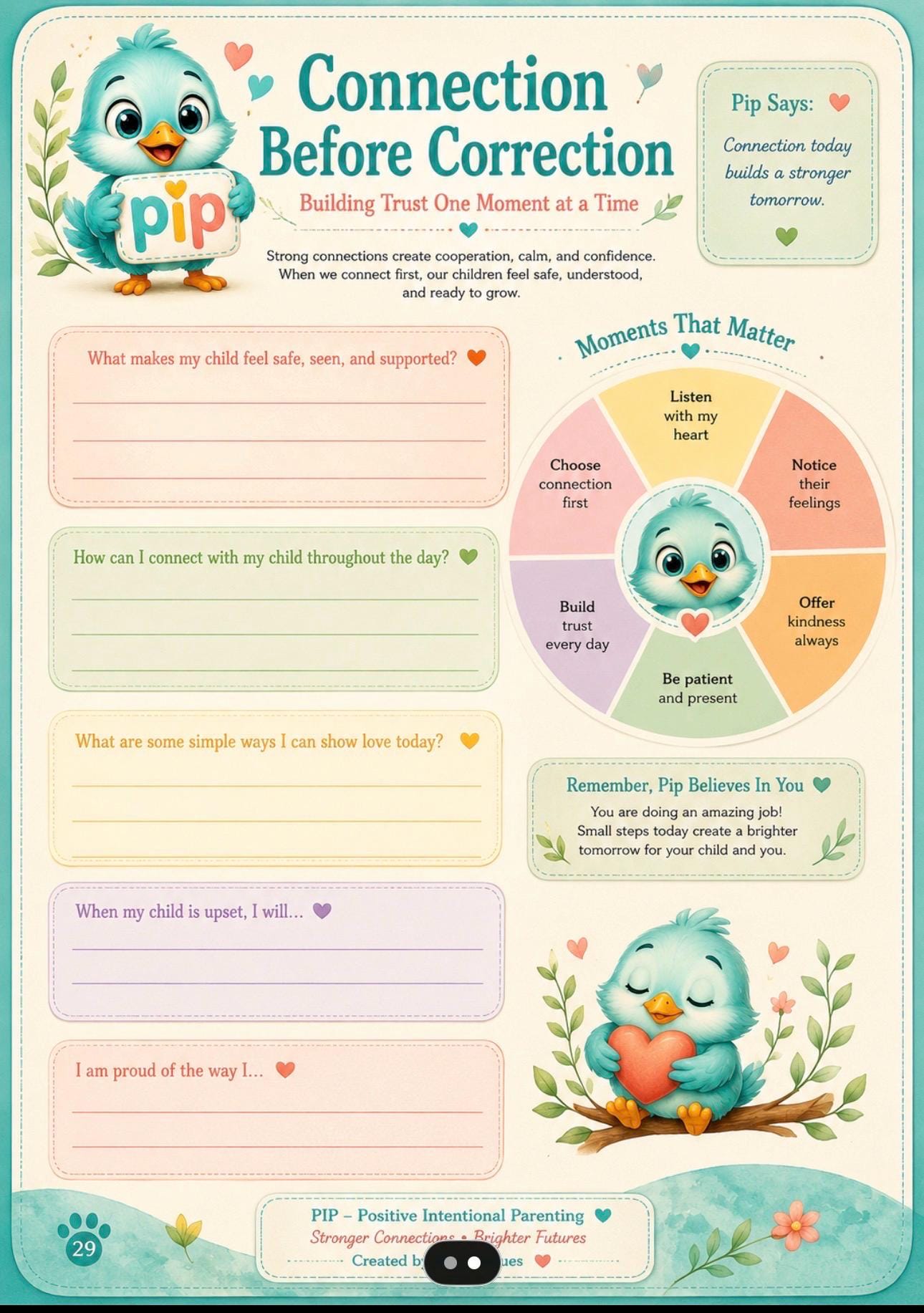 P.I.P Positive Intentional Parenting Workbook detail 5
