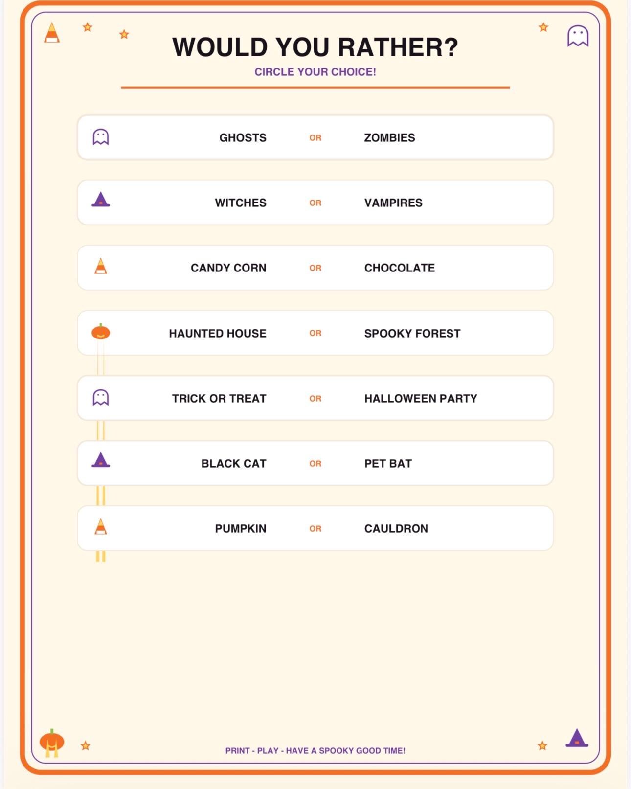 Halloween Activity Party Pack / Download detail 2