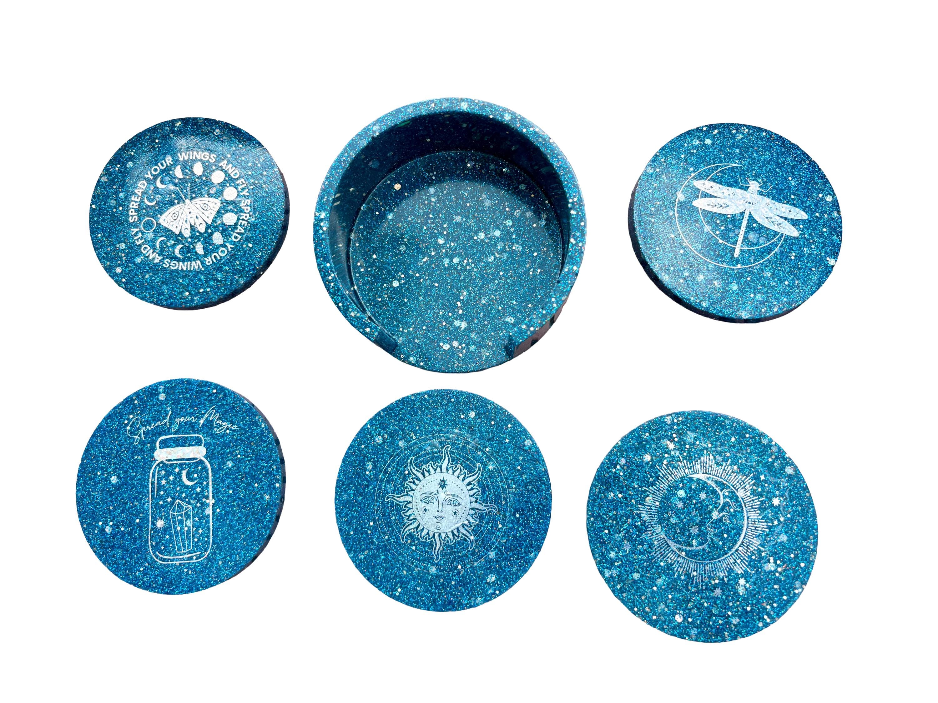Celestial Resin Coaster set