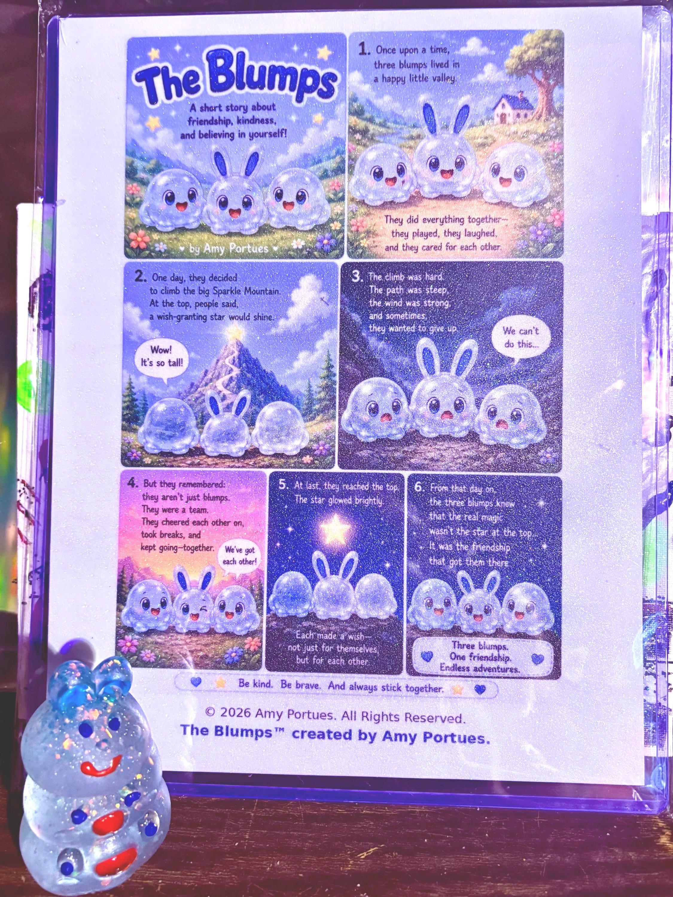 The Blumps™ Friendship Adventure Gift Set – Handmade Figure & Story Display detail 3