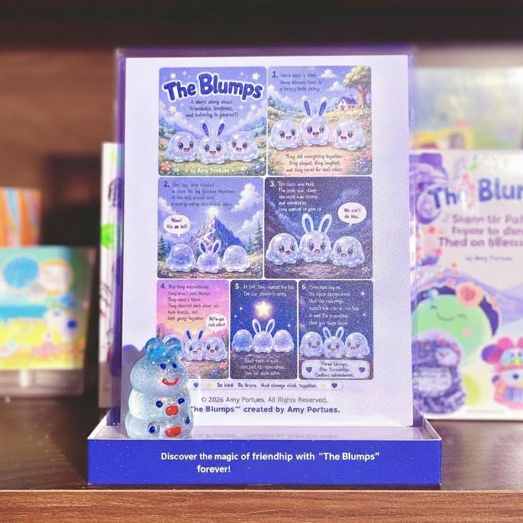 The Blumps™ Friendship Adventure Gift Set – Handmade Figure & Story Display detail 5