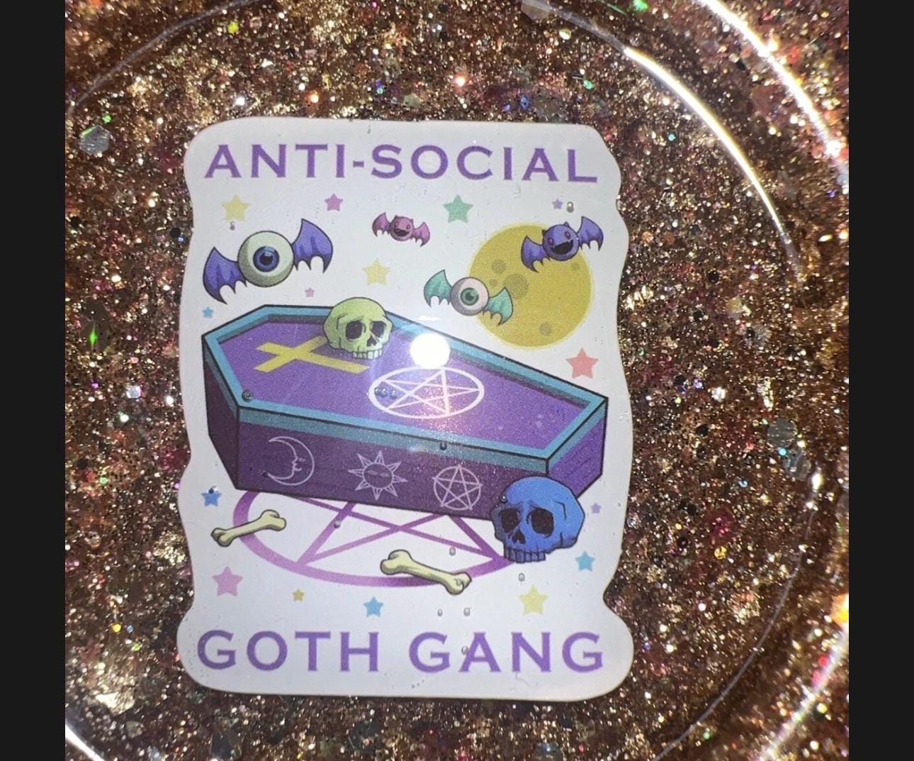 Anti social goth gang ashtray detail 2