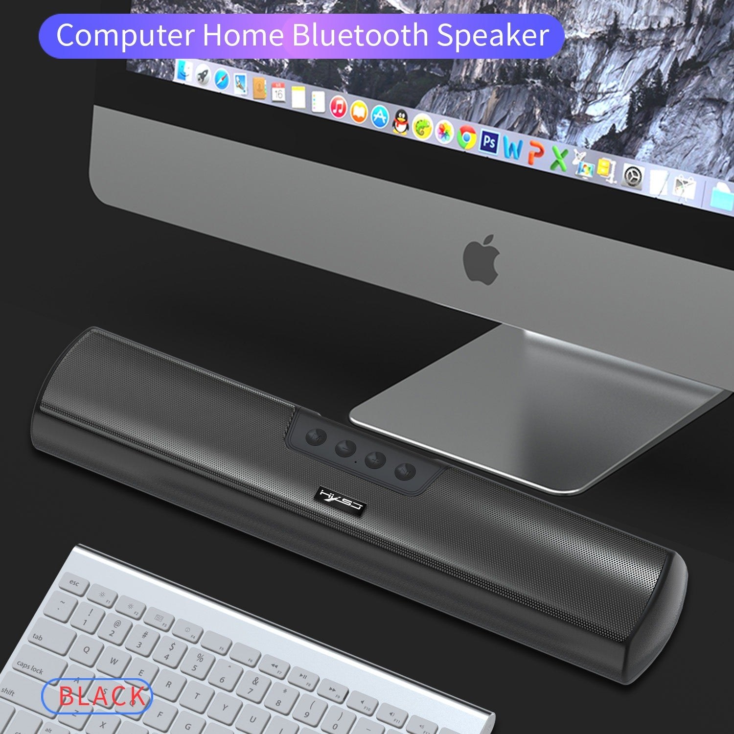 Q2 Bluetooth 5.0 Bluetooth speaker with 10W power and built-in 2200mAh battery long strip speaker