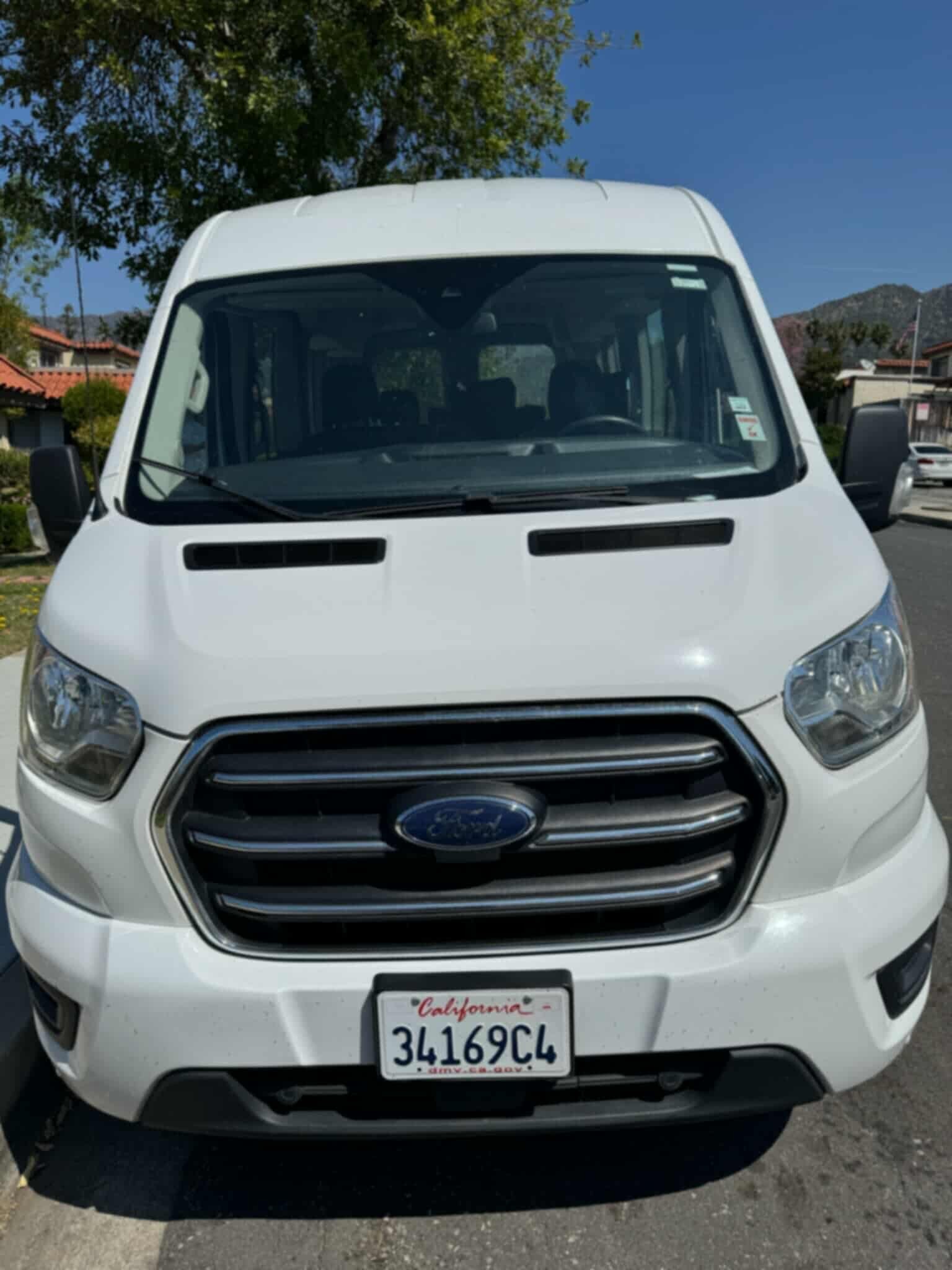 Passenger seating inside a City Cruze LA Ford Transit