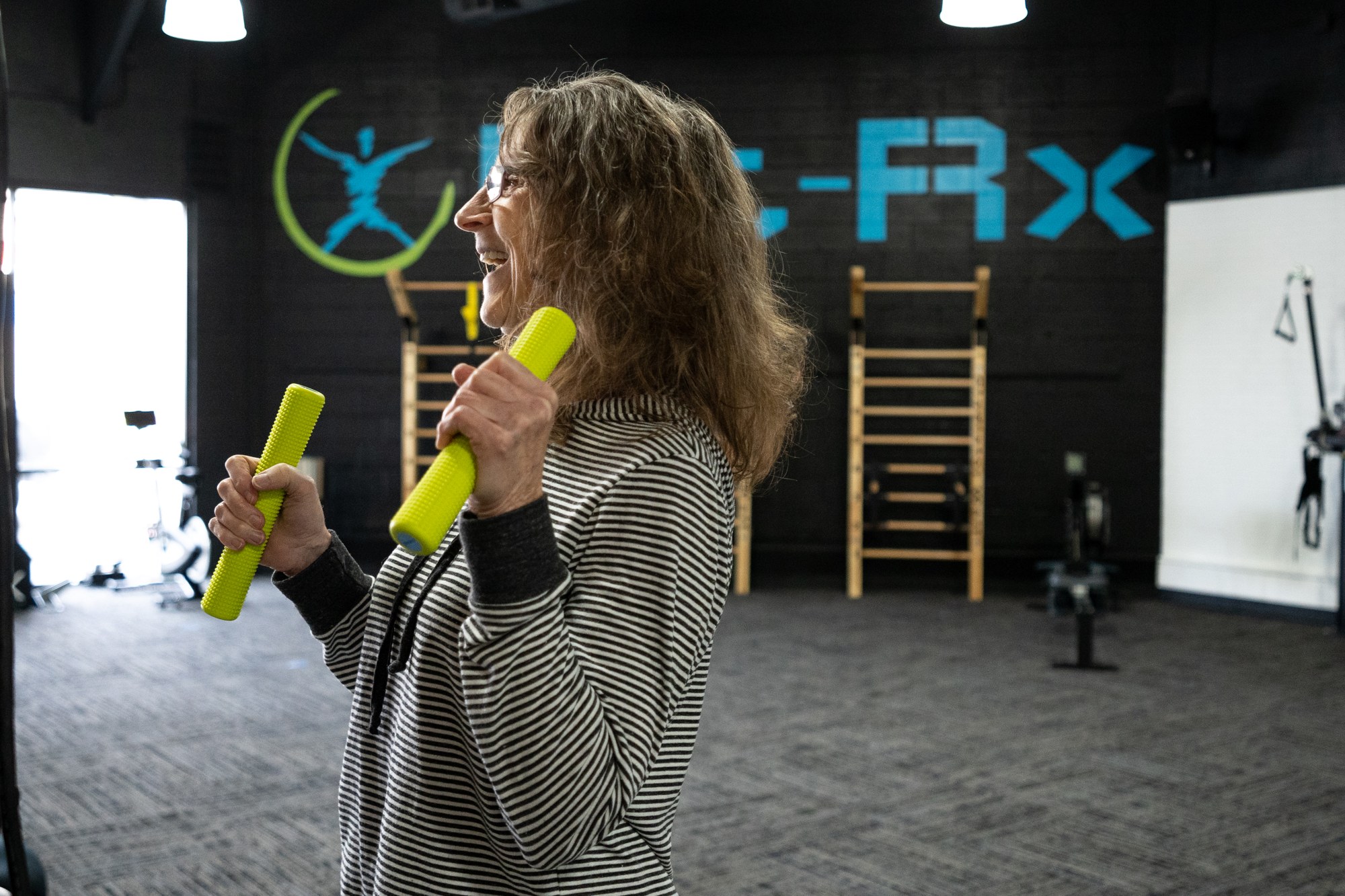 Fit-Rx member training with balance tools