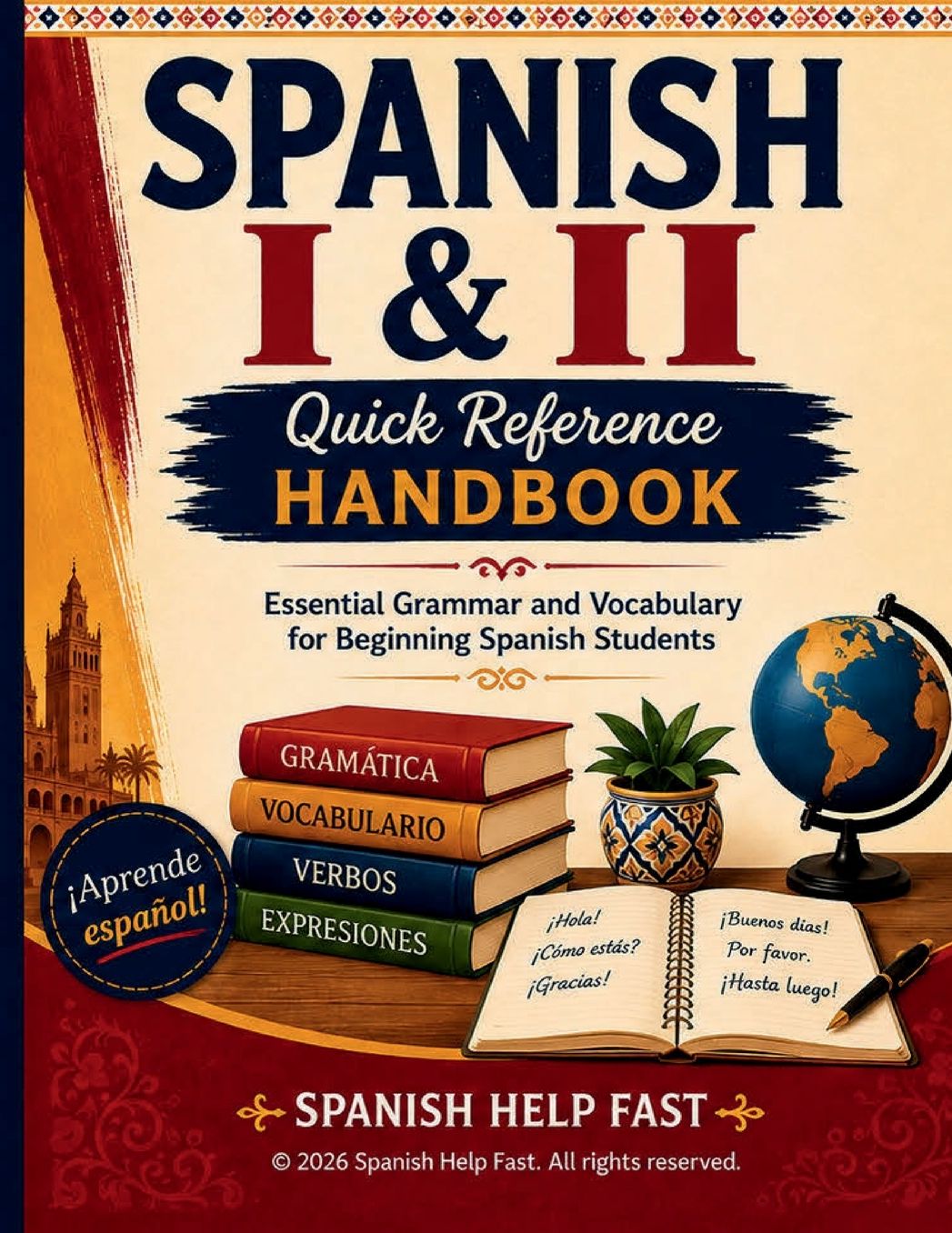 Spanish I & II Quick Reference Handbook cover