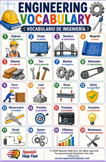 Bilingual STEM and Science Spanish Vocabulary Posters, Space Engineering and Lab Bundle, Spanish Teacher Classroom PDF Grades 6-12 preview 4