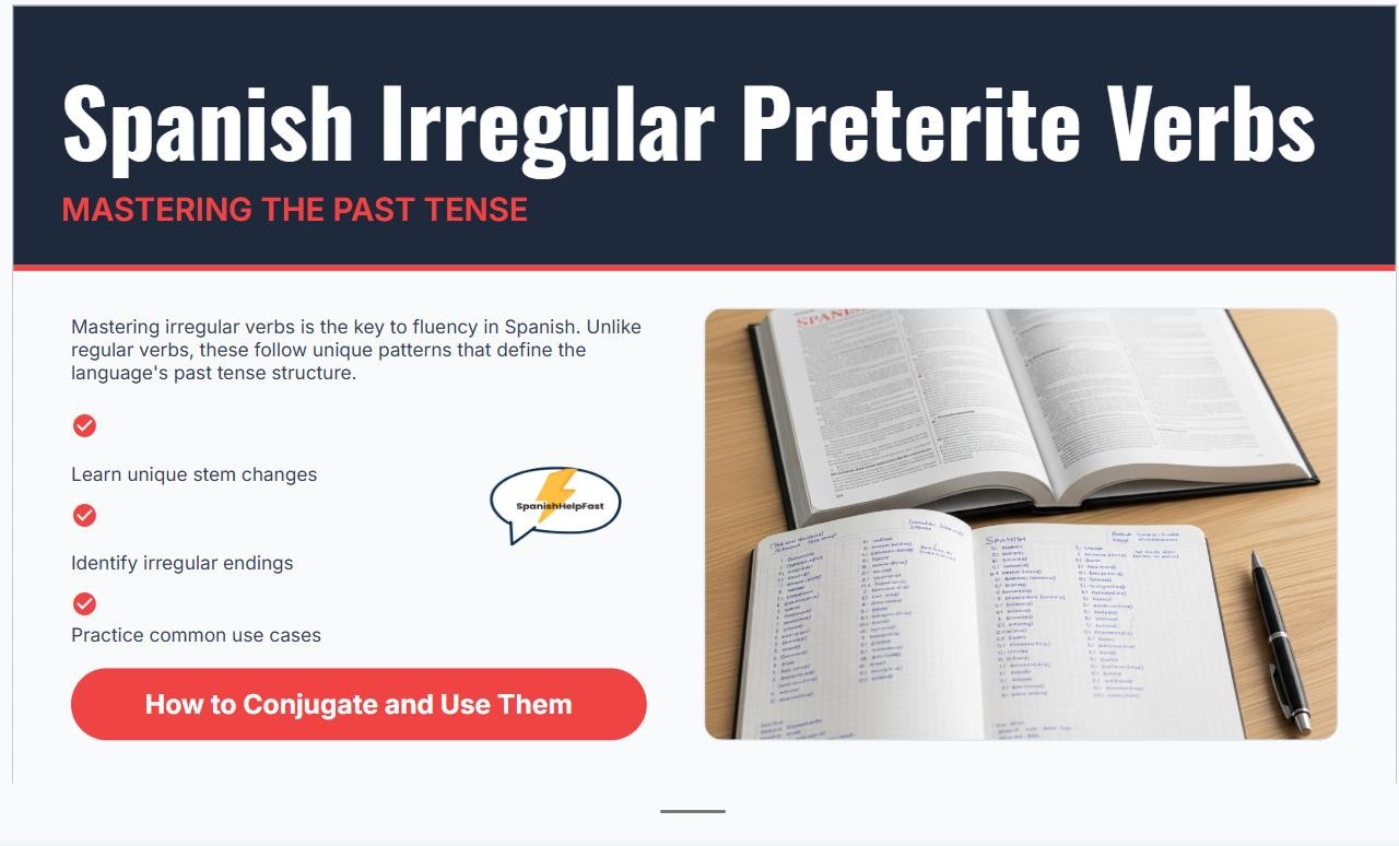 Spanish Irregular Preterite Verbs Lesson, Spanish 1 Past Tense Practice (Digital Download)