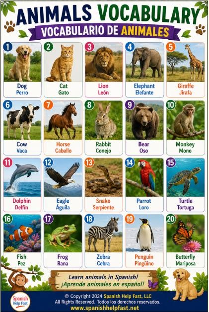 Spanish Nature and Environment Vocabulary Posters, Animals Plants Ocean and Natural Disasters Bundle, Spanish Teacher Classroom PDF preview 2