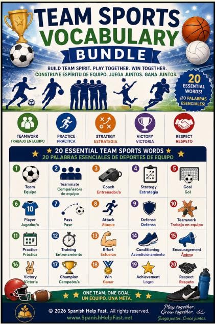 Spanish Sports Vocabulary Posters, Team Sports Competitions and Sporting Events Bundle, Spanish Teacher Classroom PDF preview 2