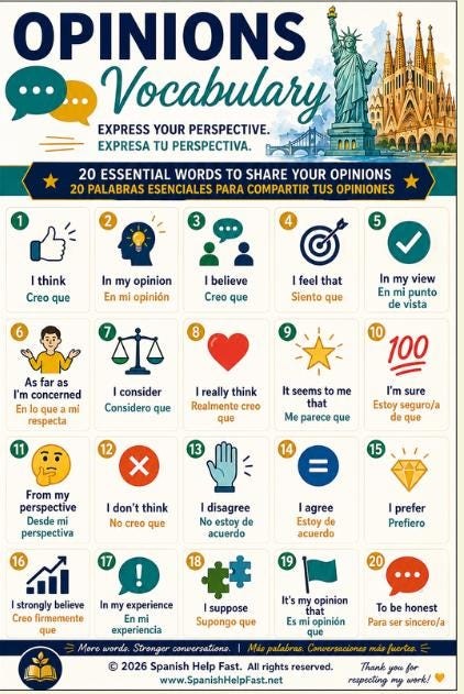 Advanced Spanish Conversation Vocabulary Bundle Bilingual Speaking & Discussion Posters preview 2