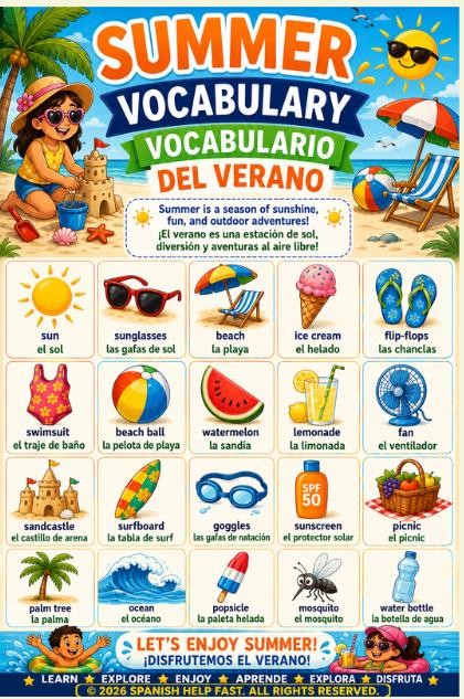 Spanish Seasons and Nature Activities Bundle Spring, Summer, Fall, Winter and Outdoor Fun Posters preview 3