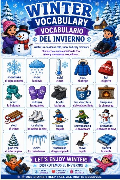 Spanish Seasons and Nature Activities Bundle Spring, Summer, Fall, Winter and Outdoor Fun Posters preview 5