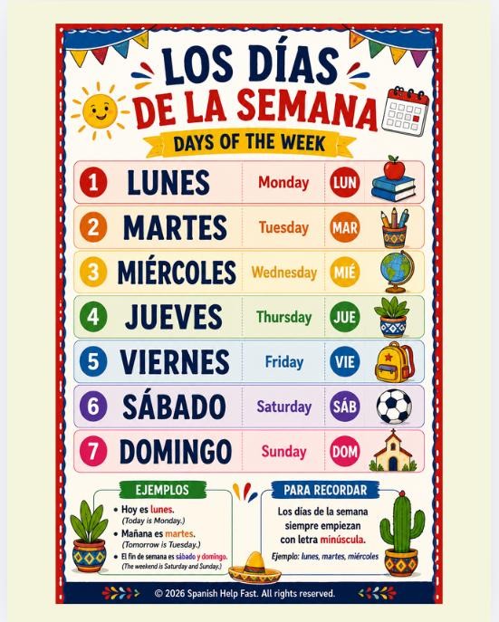 Spanish 1 Survival Vocabulary Posters: Greetings, Numbers, Days, Months, Expressions (Digital Download) preview 4