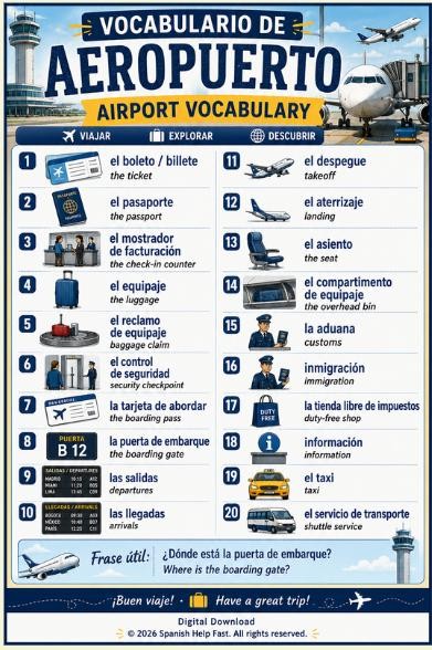 Spanish II Travel & Transportation Vocabulary Bundle Airport Travel Unit Activities preview 3