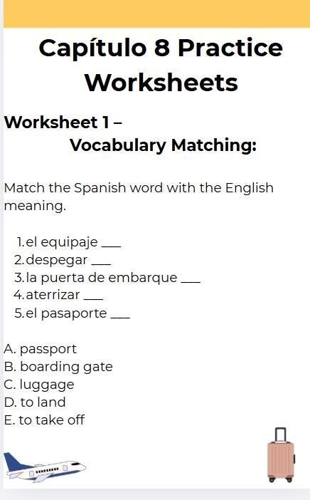Spanish 2 Year Review Packet Bundle Worksheets & Answer Keys Grammar Vocabulary Final Exam Prep preview 3