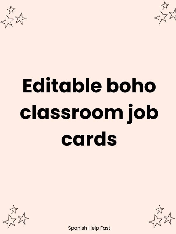 Editable Boho Classroom Jobs Display Printable Classroom Decor Bulletin Board Helper System