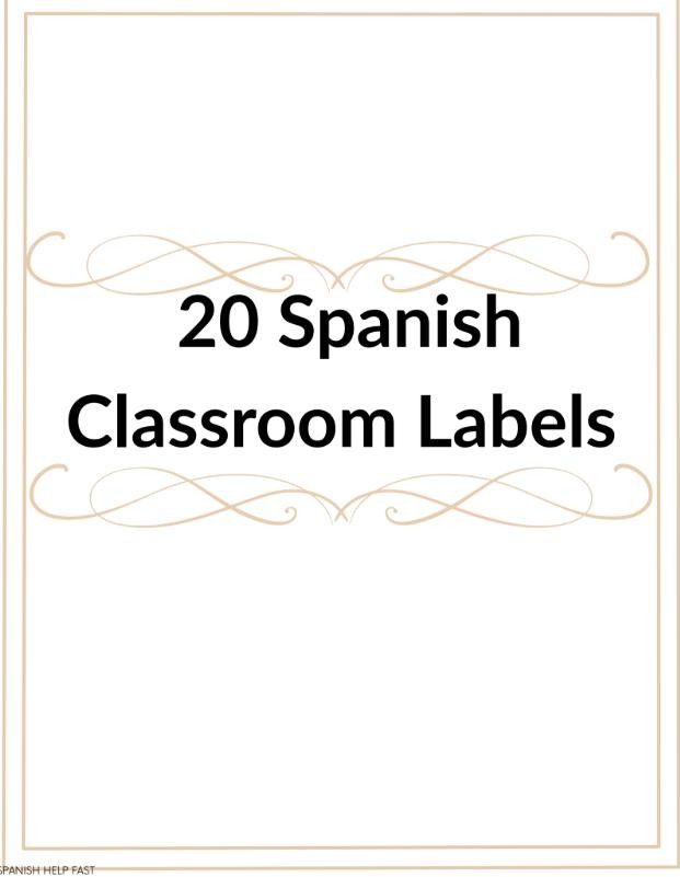 Spanish Classroom Labels Printable Editable Boho Decor Organization