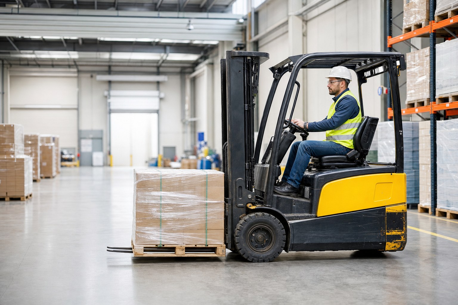 Forklift used in workplace safety training