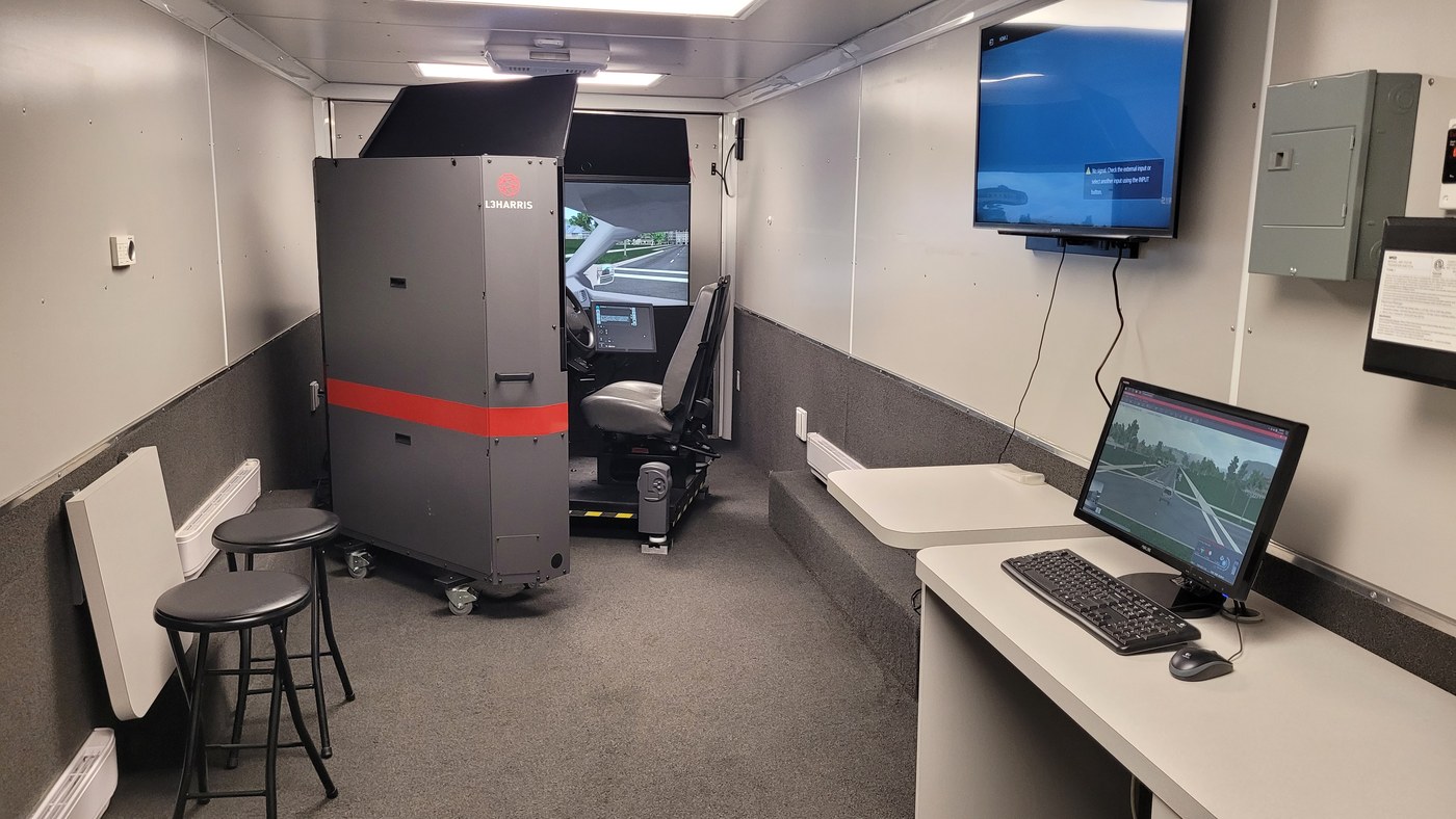 Inside the mobile training unit