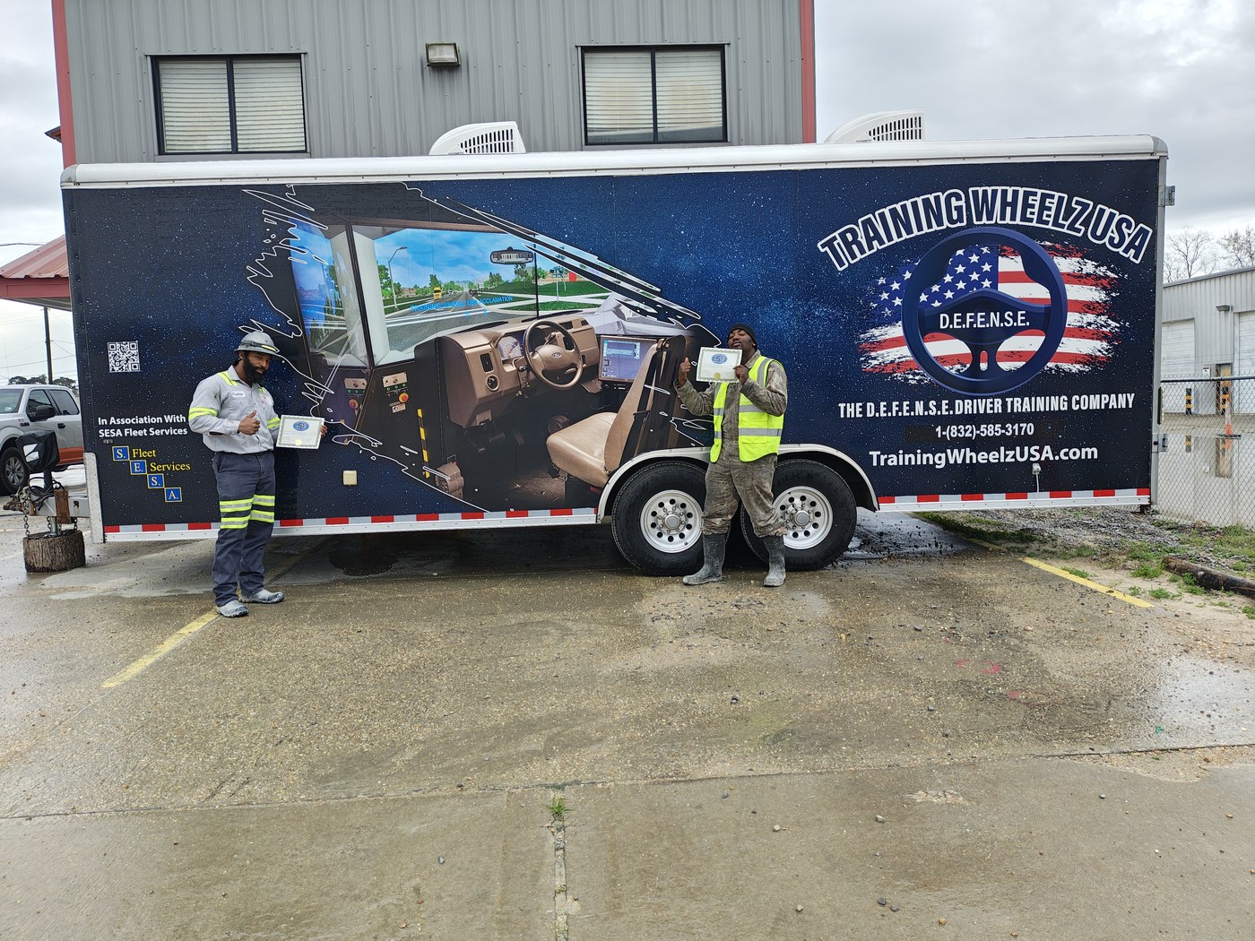 Training Wheelz USA mobile trailer at a workplace