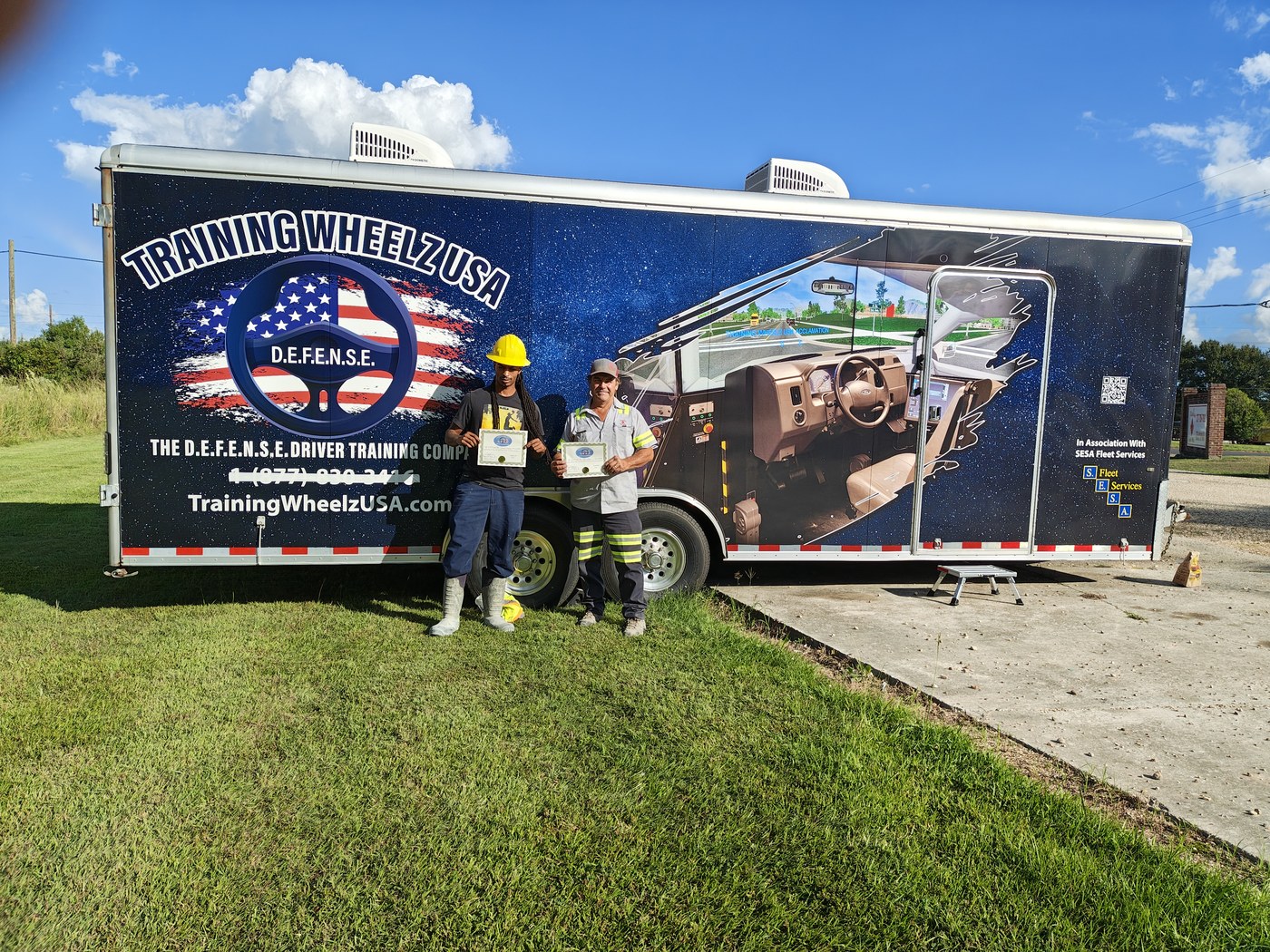 Training Wheelz USA trailer at an on-site training event