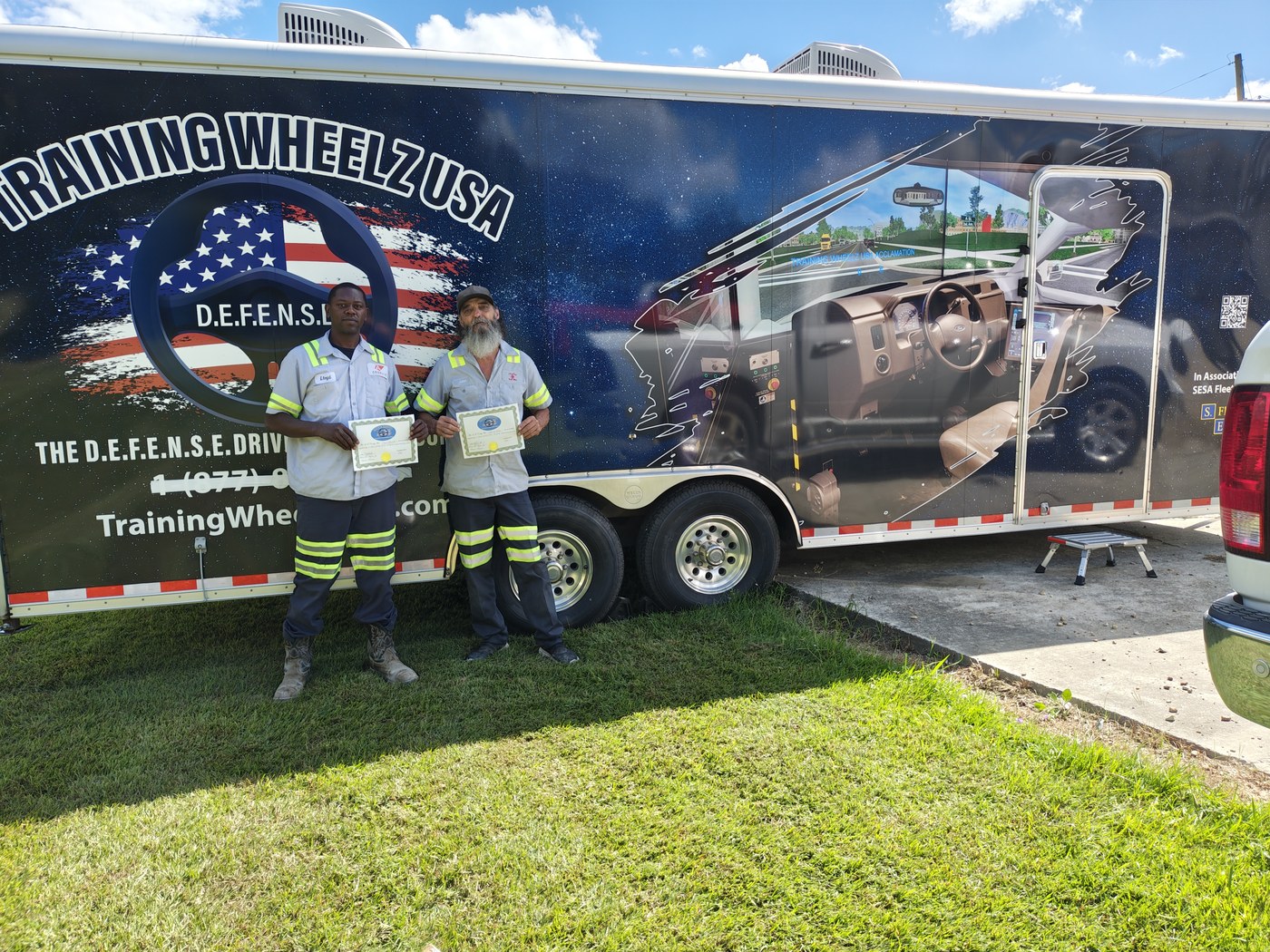 Training Wheelz USA trailer at a training site