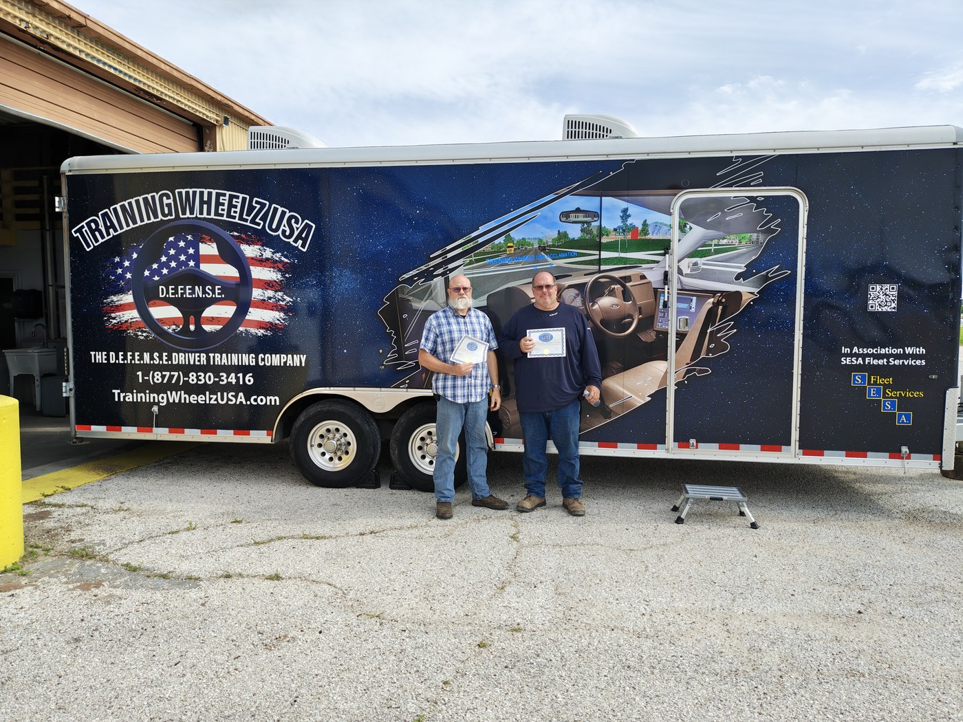 Training Wheelz USA trailer at a training location