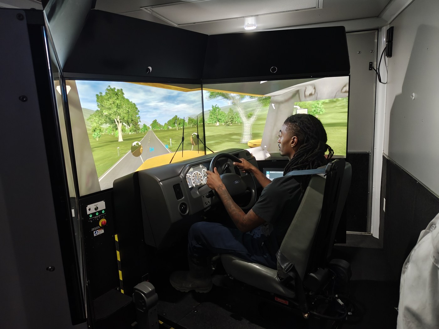 Driver simulator session in progress