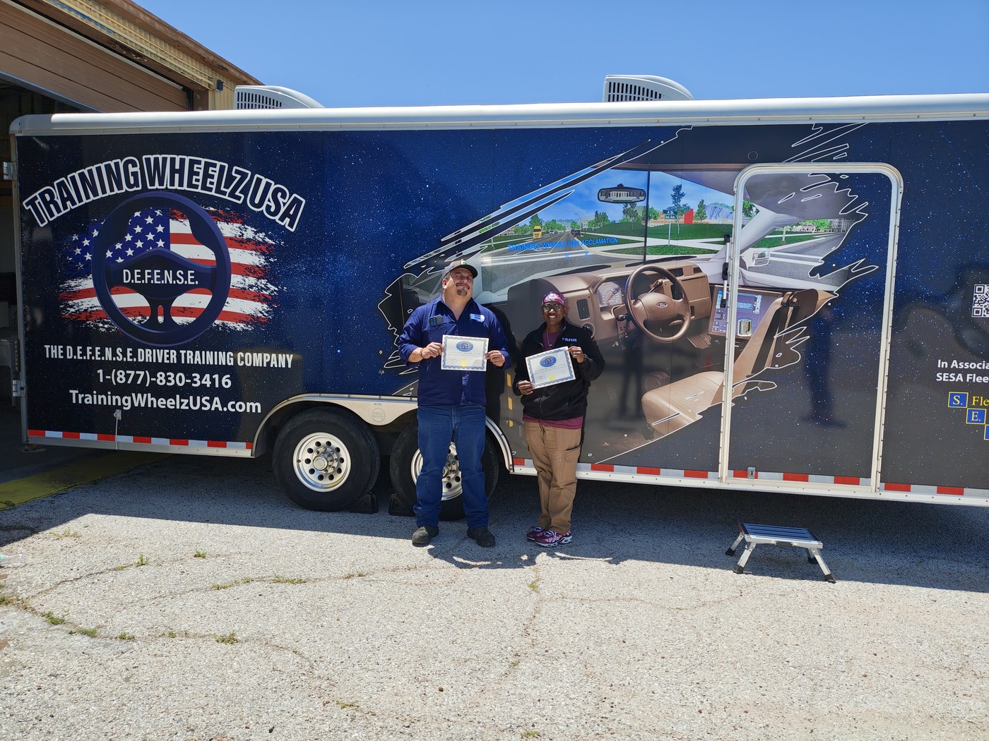 Training Wheelz USA trailer at a training location